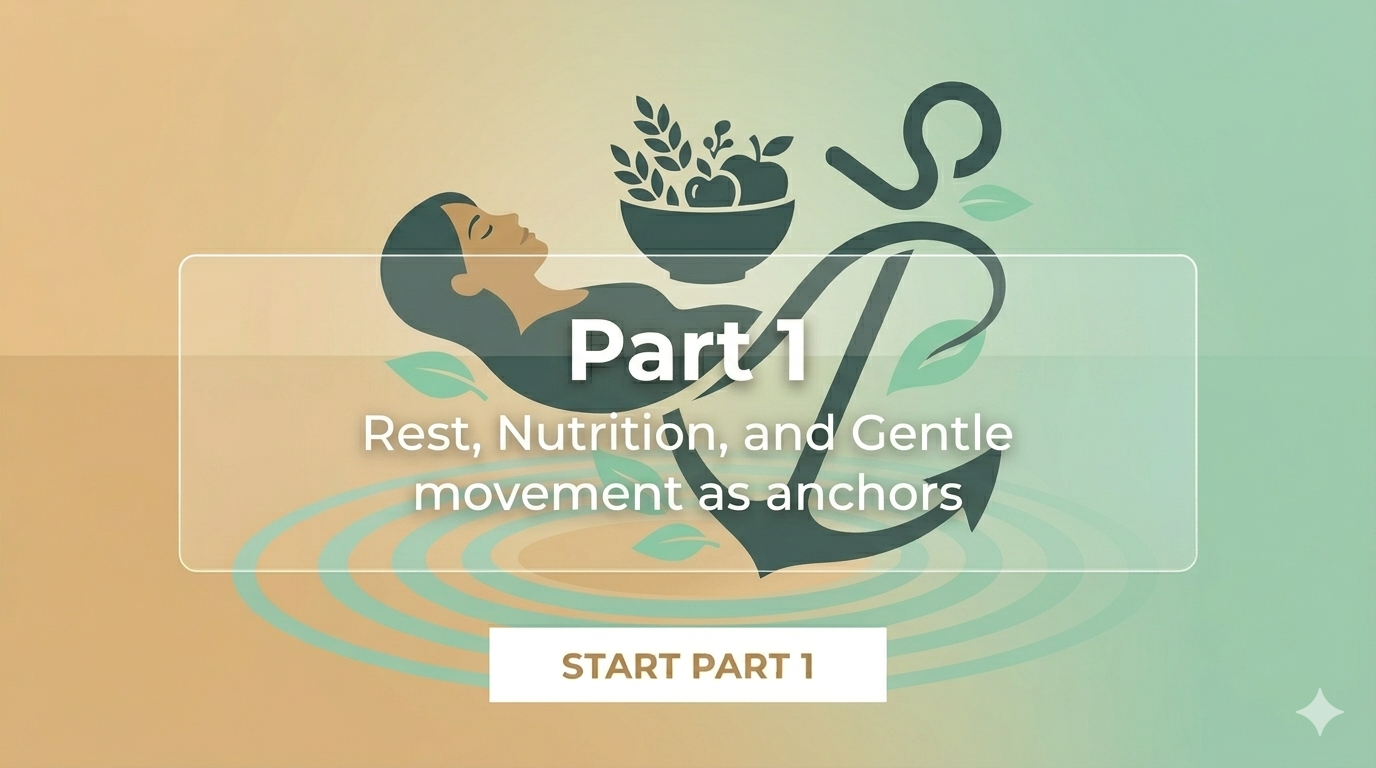 Part 1: Rest, Nutrition, and Gentle Movement as Anchors