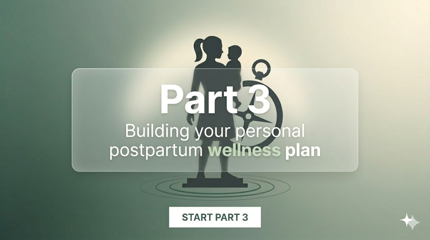 Part 3: Building your personal postpartum wellness plan