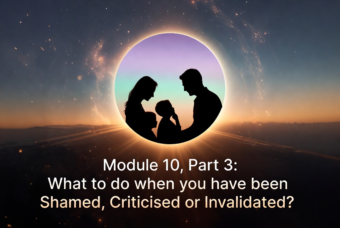 Part 3: What to do when you have been Shamed, Criticised or Invalidated?